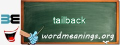 WordMeaning blackboard for tailback